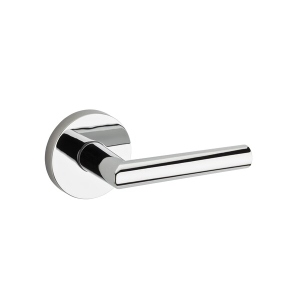 Kwikset Milan Lever with Round Rose Interior Dummy Handleset Trim New Chassis Bright Chrome Finish 968MILRDT-26 - main